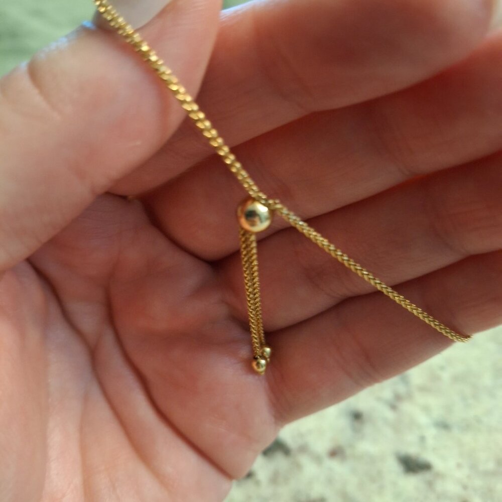 Solid Gold Hamsa Hand Bracelet - image 3